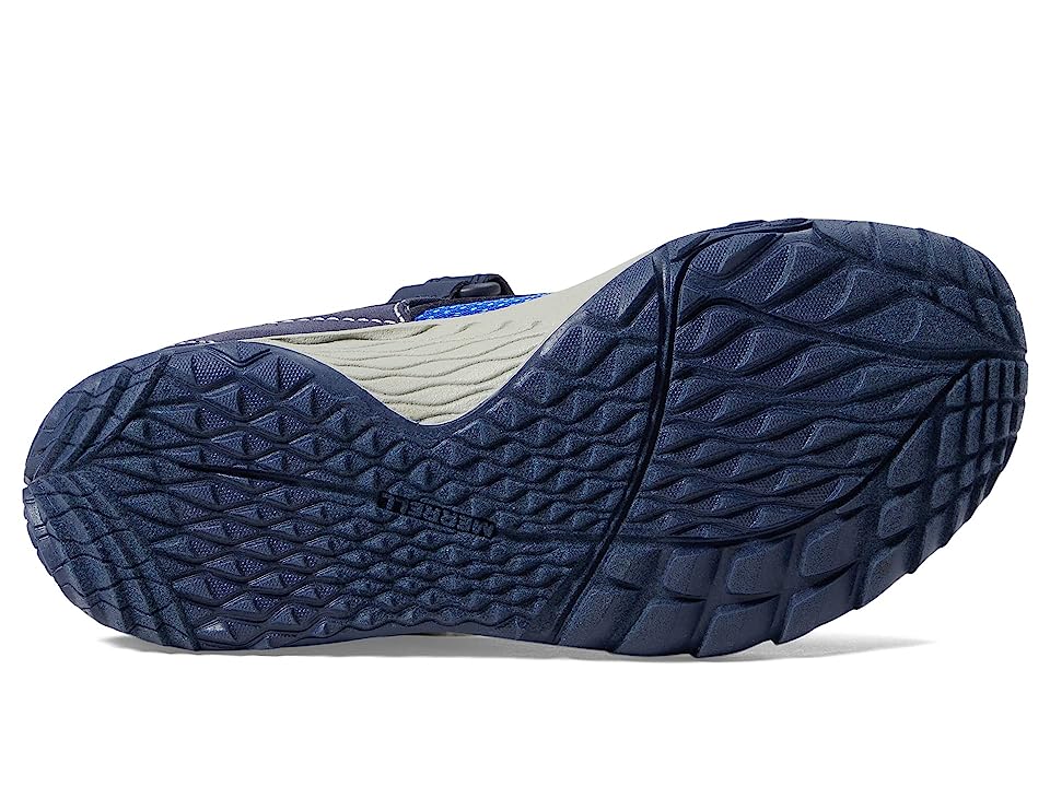 Merrell Kids Trail Glove 7 a/C (Little Kid/Big Kid) (Blue/Lime) Kid's Shoes Size 2.5 - Bellso