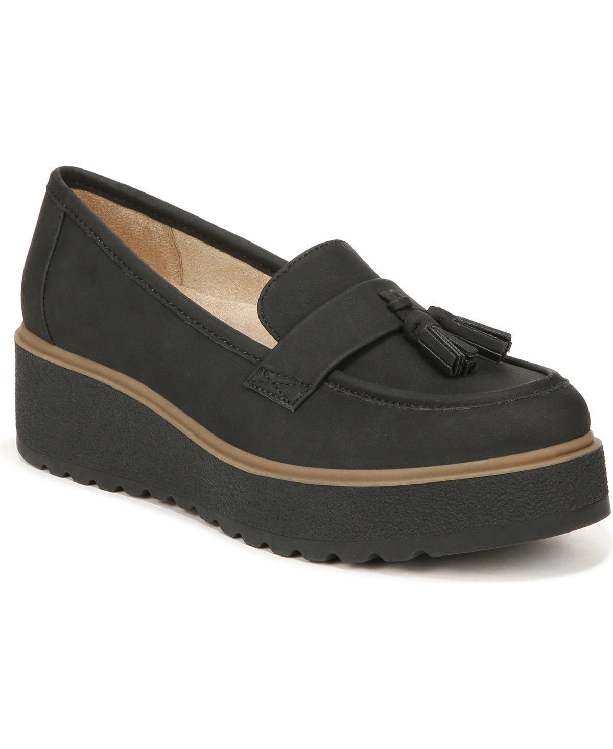 SOUL Naturalizer Josie Women's Platform Slip-on Loafers, Size: 7 Wide, Black - Bellso