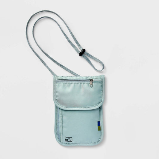 RFID Blocking Neck Stash Puritan Gray - Open Story™ - Bellso