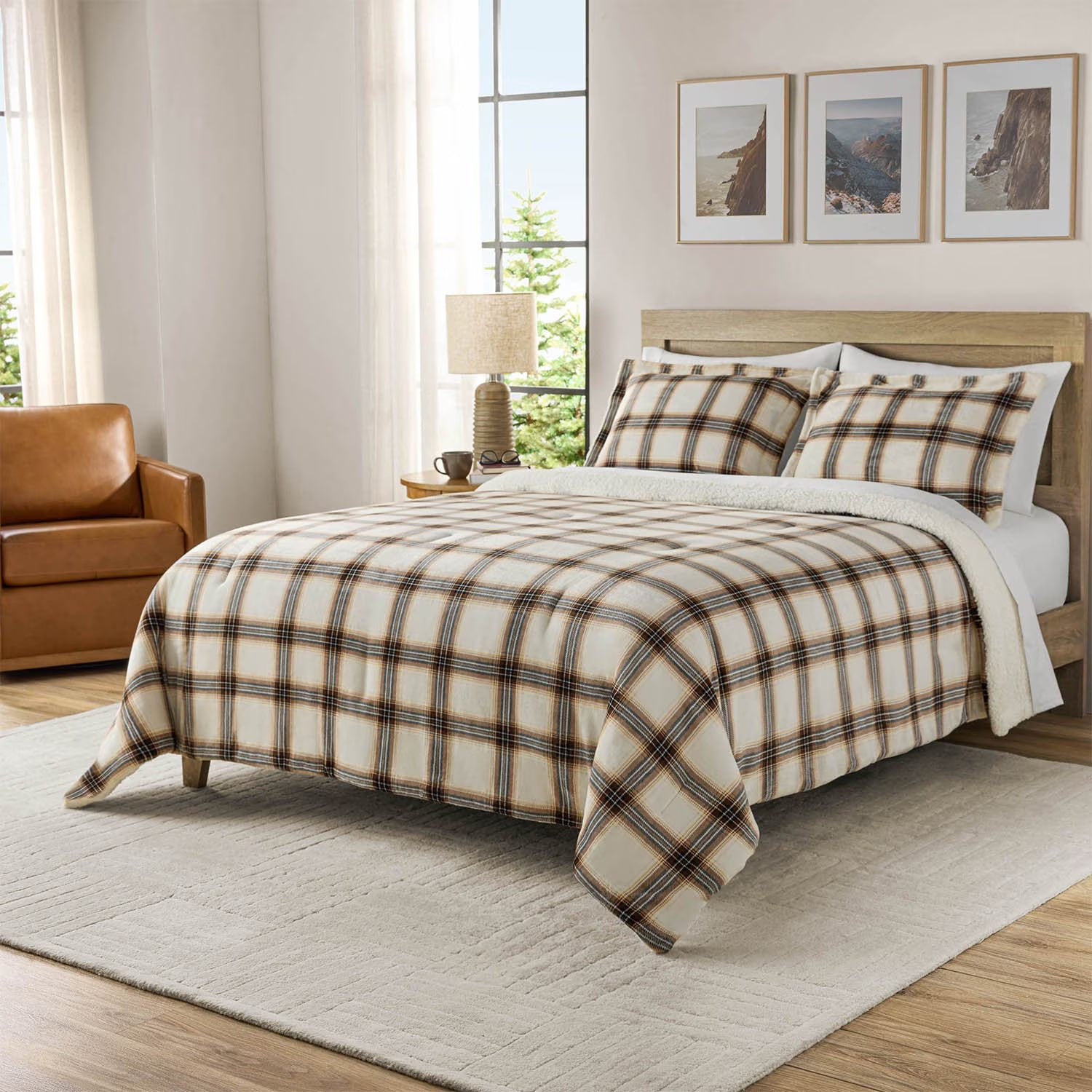 Member's Mark 3-Piece Printed Plush Comforter Sets KING - Bellso