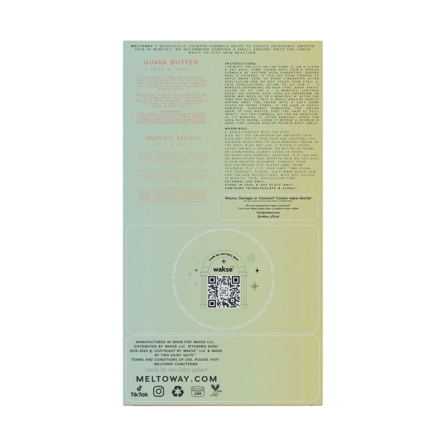 Meltoway Ultimate Hair Removal Cream Kit - Bellso