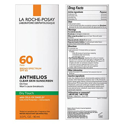 La Roche-Posay Anthelios Clear Skin Dry Touch Sunscreen SPF 60 (Various Sizes) - Bellso