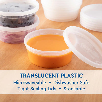 Member's Mark Deli Container with Tight-Sealing Lid (8 Oz., 240 Ct.)