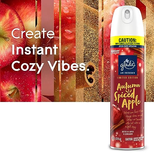 Glade Aerosol Room Spray Air Freshener - Autumn Spiced Apple - 8.3oz - Bellso