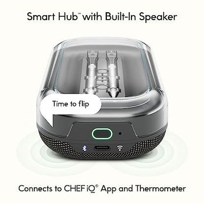 CHEF IQ Sense Smart Wireless Ultra-Thin Meat Thermometer  Unlimited Range  Bluetooth & Wifi  - 2 Probe Set with Smart Hub