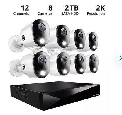 Night Owl 12 Channel (8 Wired 4 Wi-Fi) 2K DVR Security System (CL-FT4D2-88L) - Bellso