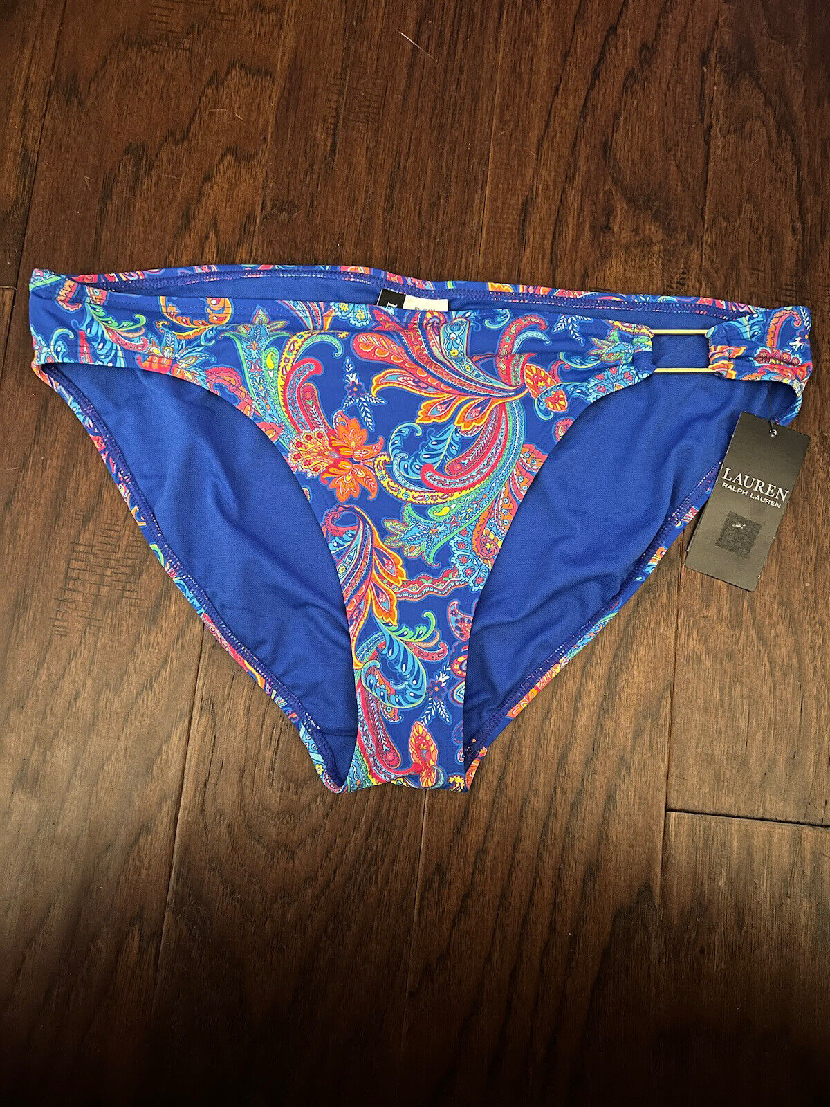 Ralph Lauren SUMMER PAISLEY Side-Ring Hipster Bikini Swim Bottom  US 6 - Bellso