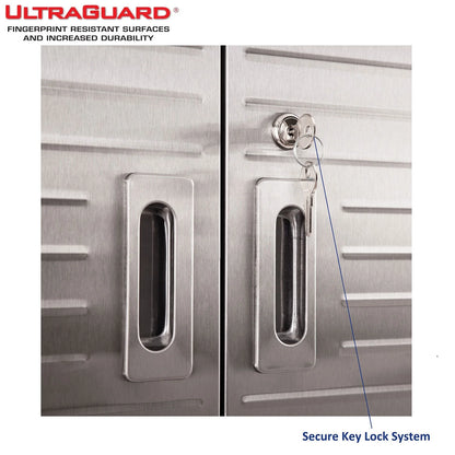 Seville Classics UltraHD Double Wall Cabinet W/ Keys  36  W X 12  D X 30  H  Satin Graphite - Bellso