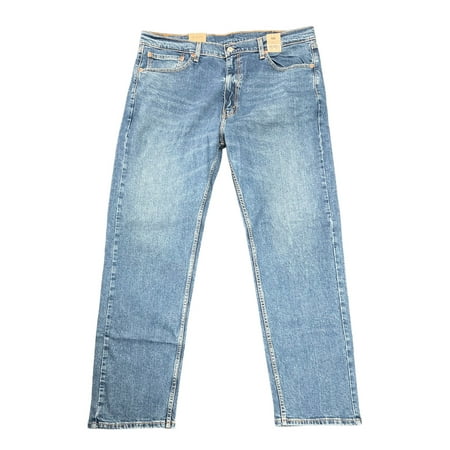 Levi Men S 505 Regular Fit Straight Leg Stretch Jeans (Medium Wash  36x30) - Bellso