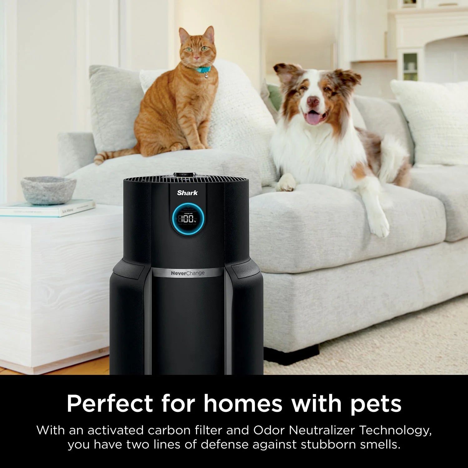 Shark NeverChange Air Purifier MAX + Remote & 2 Odor Neutralizer Cartridges - Bellso