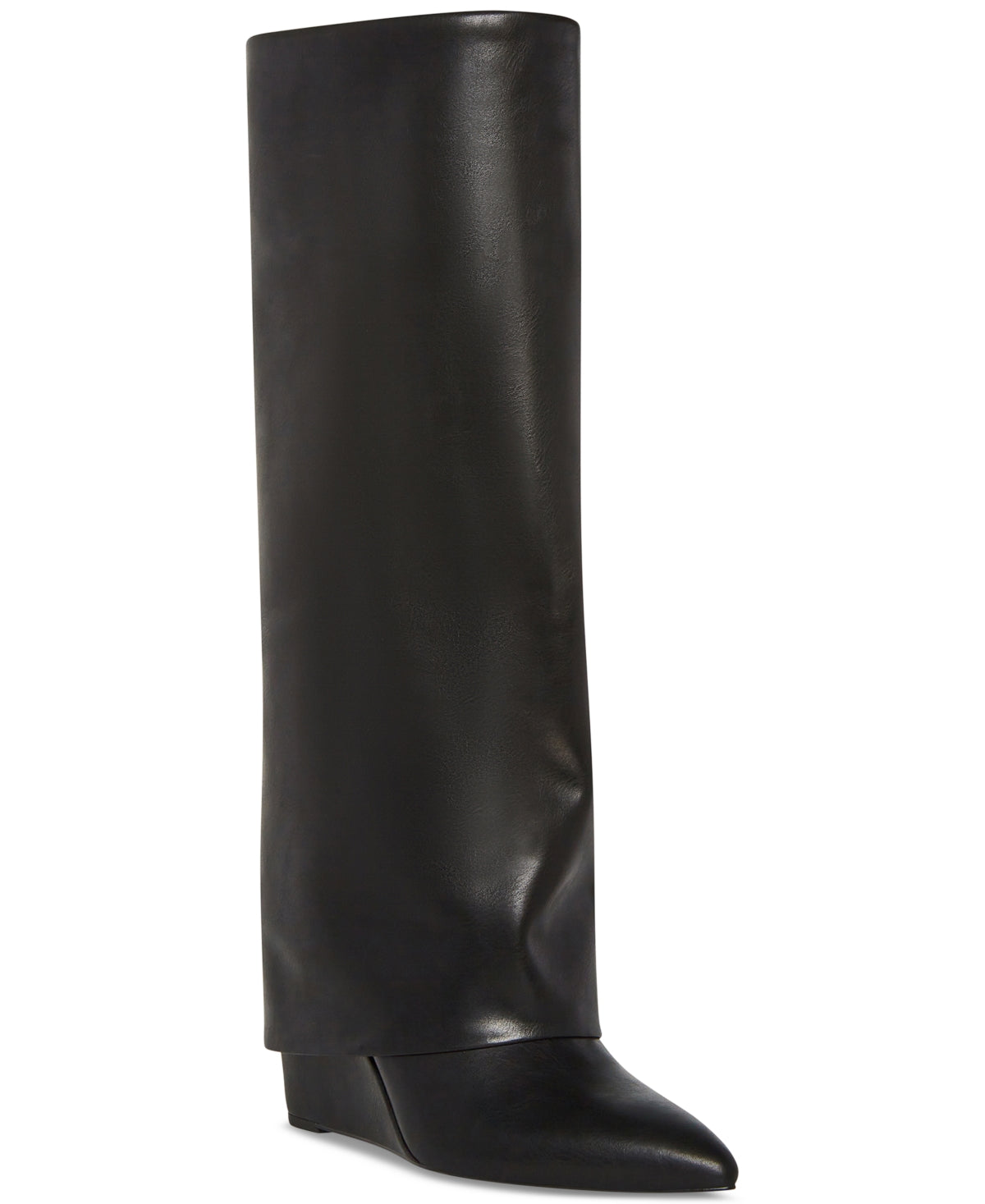 Evander Womens Faux Leather Cuffed Knee-High Boots Size 9 - Bellso