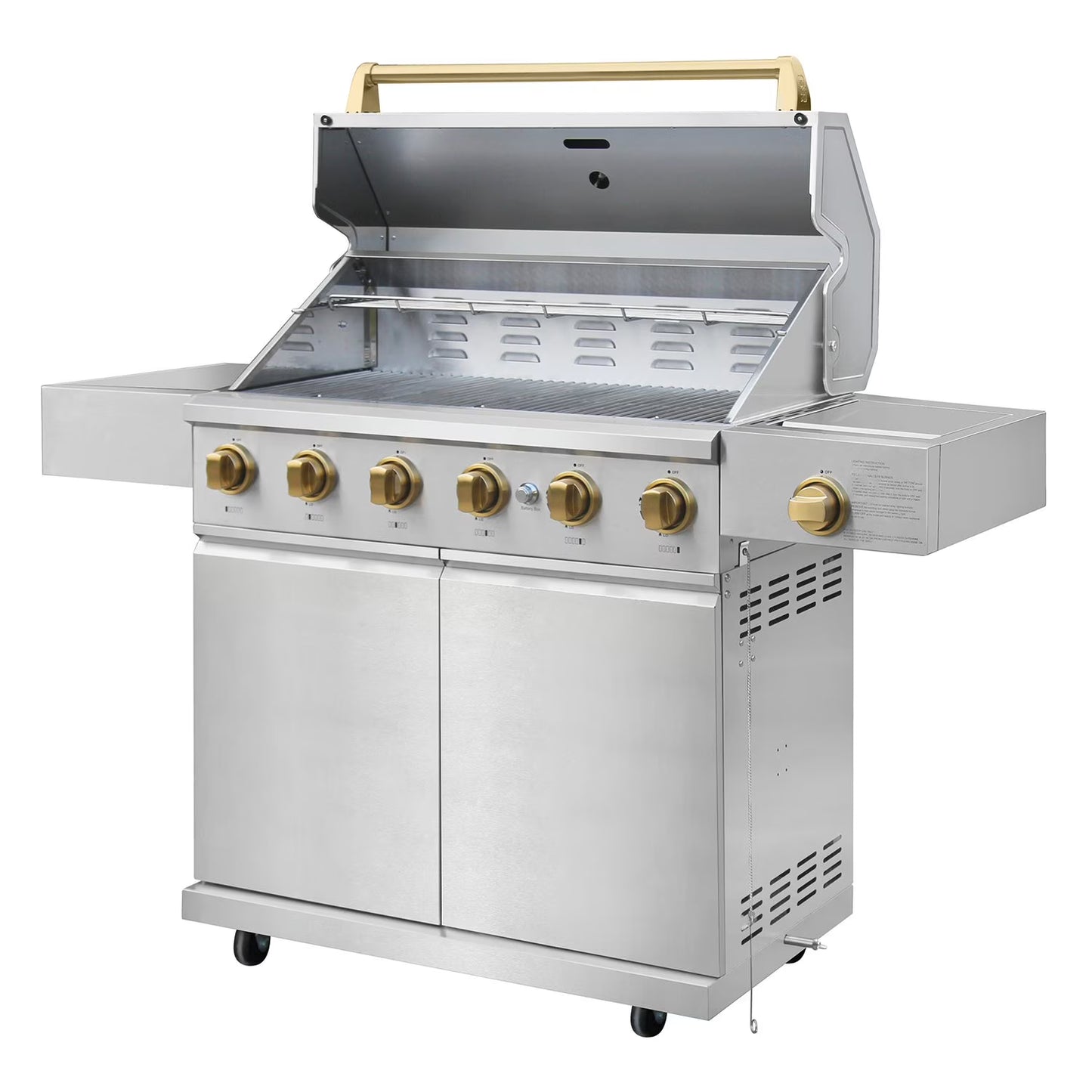 Gordon Ramsay Collections (STORE DISPLAY USED)THOR Kitchen Outdoor Stainless Steel 6-Burner Gas Grill w/ Cover