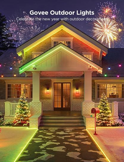 Govee Outdoor Wall Light, 1500LM Smart RGBIC Porch Lights Outdoor with 45 Scene Modes - Bellso