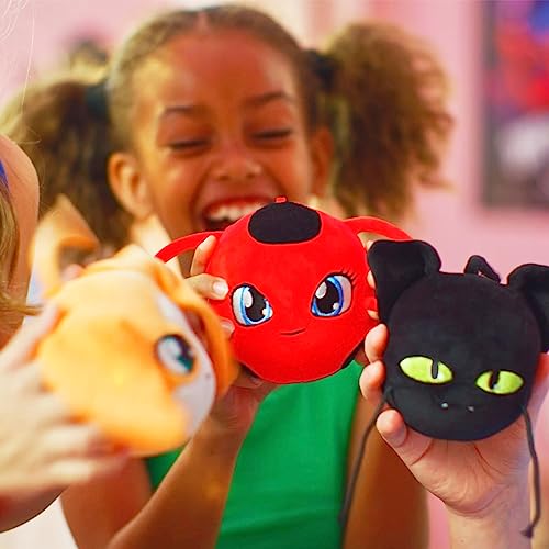 Ladybug, 4-1 Capsule Collectible Toy, Surprise Miraball with Expanding Plush Kwami, Collectible Character Metal Case, Glittery Stickers & Hanging - Bellso