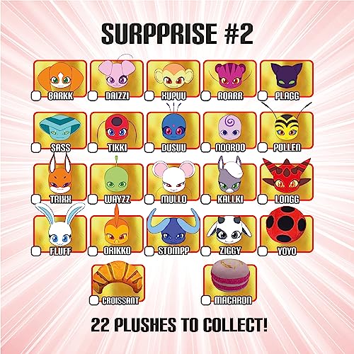 Ladybug, 4-1 Capsule Collectible Toy, Surprise Miraball with Expanding Plush Kwami, Collectible Character Metal Case, Glittery Stickers & Hanging - Bellso