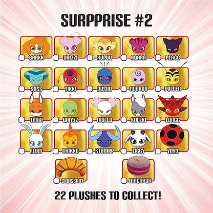 Ladybug, 4-1 Capsule Collectible Toy, Surprise Miraball with Expanding Plush Kwami, Collectible Character Metal Case, Glittery Stickers & Hanging - Bellso
