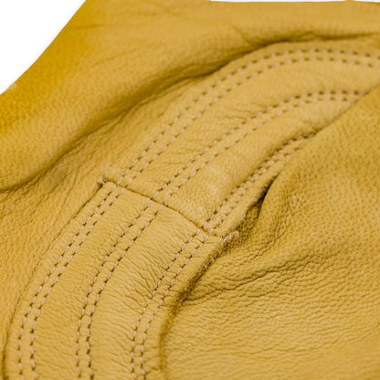 Plainsman Premium Cabretta Yellow Leather Gloves  2 Pairs (Small) - Bellso