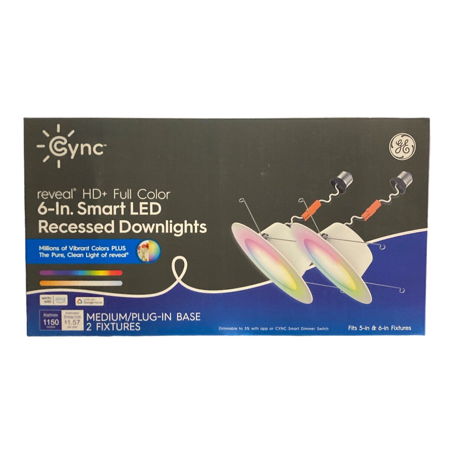 Cync Full Color Smart Recessed Can Retrofit (2 Pack) - Bellso