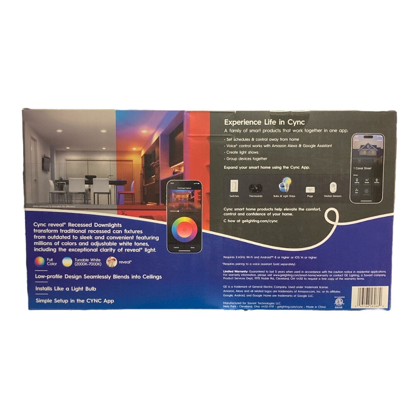 Cync Full Color Smart Recessed Can Retrofit (2 Pack) - Bellso
