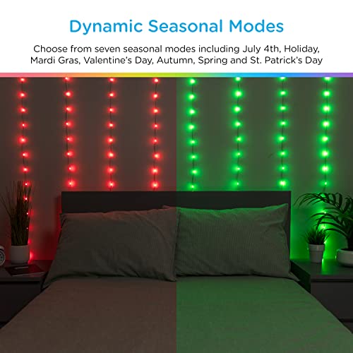 Enbrighten Basics Series 3 X7  RGB Curtain Fairy Lights - Bellso