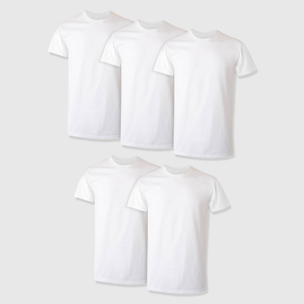 Hanes Premium Men's Short Sleeve Crewneck T-Shirt 5pk - White S - Bellso