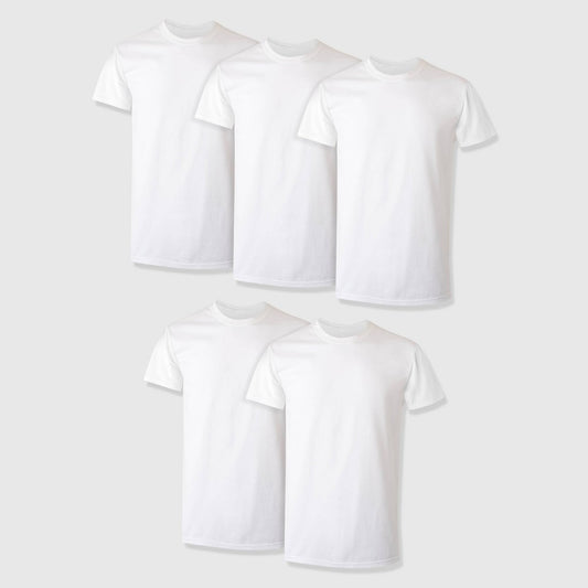 Hanes Premium Men's Short Sleeve Crewneck T-Shirt 5pk - White S - Bellso