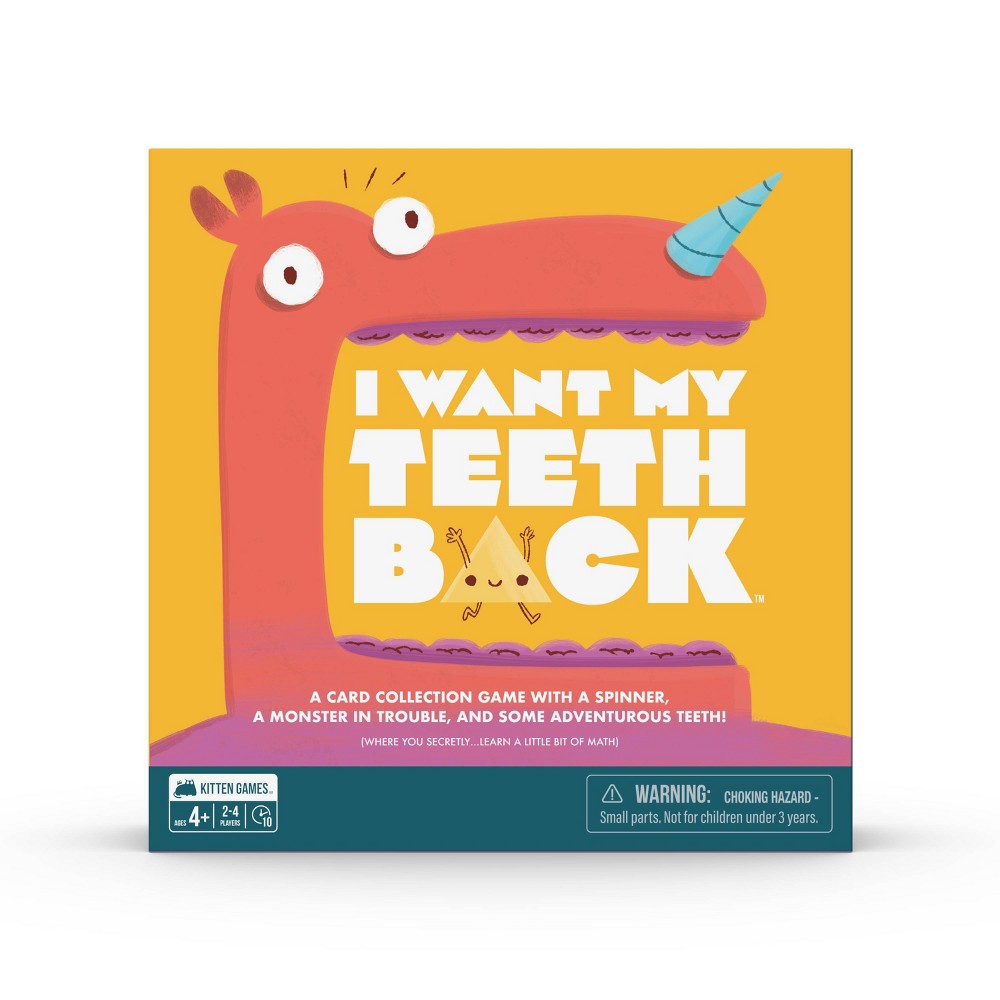 Exploding Kittens I Want My Teeth Back - 57 Cards and Plenty of Pieces for Family Game Night - a New Game a Hilarious Math Strategy Game for Kids - Bellso