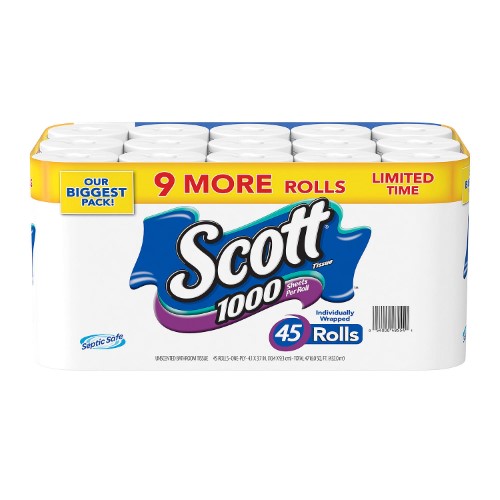 Scott 1000-Sheet Limited Edition Bath Tissue (45 Rolls) - Bellso