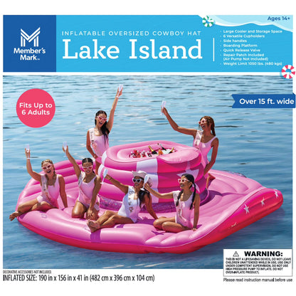 Member's Mark Inflatable Oversized Cowboy Hat Lake Island