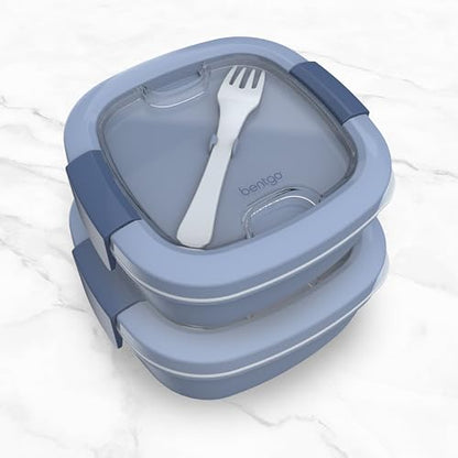 Bentgo Salad Bento Lunch Box, 2-Pack (Slate) - Bellso
