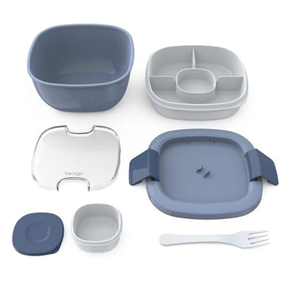 Bentgo Salad Bento Lunch Box, 2-Pack (Slate) - Bellso