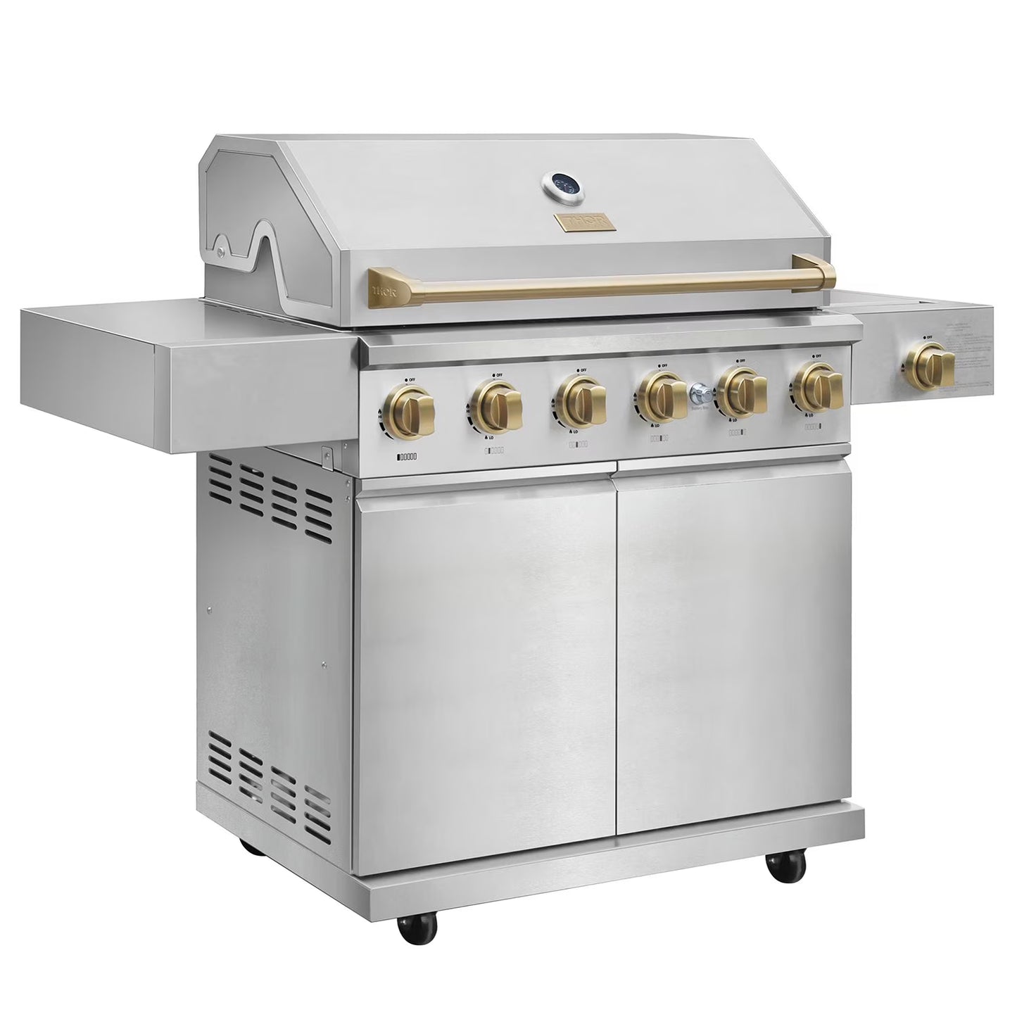 Gordon Ramsay Collections (STORE DISPLAY USED)THOR Kitchen Outdoor Stainless Steel 6-Burner Gas Grill w/ Cover