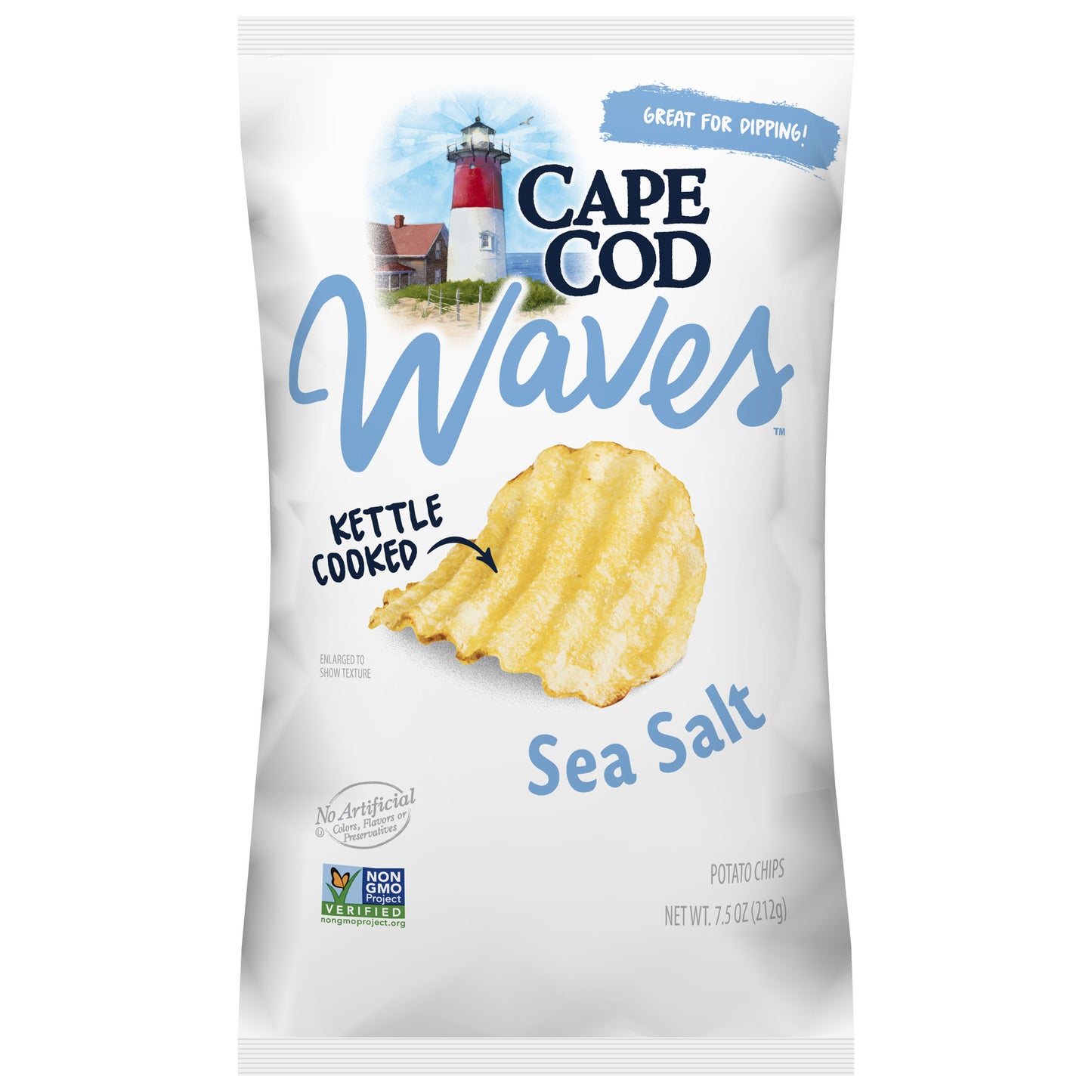 Cape Cod Potato Chips Wavy Cut Sea Salt Kettle Chips - 7.5oz - Bellso