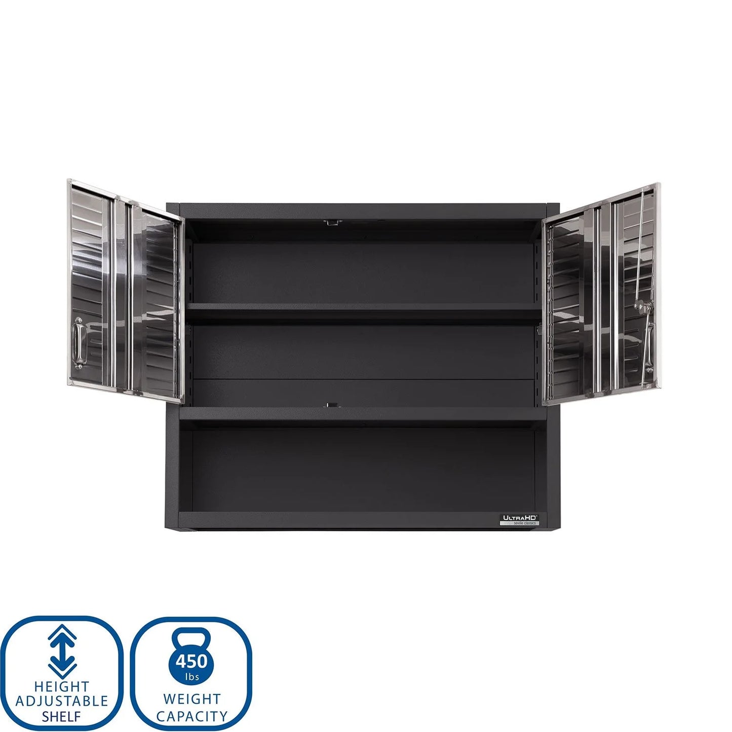 Seville Classics UltraHD Double Wall Cabinet W/ Keys  36  W X 12  D X 30  H  Satin Graphite - Bellso