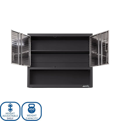 Seville Classics UltraHD Double Wall Cabinet W/ Keys  36  W X 12  D X 30  H  Satin Graphite - Bellso