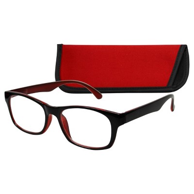 ICU Eyewear Wink Glendale Black Red Reading Glasses +2.50 - Bellso