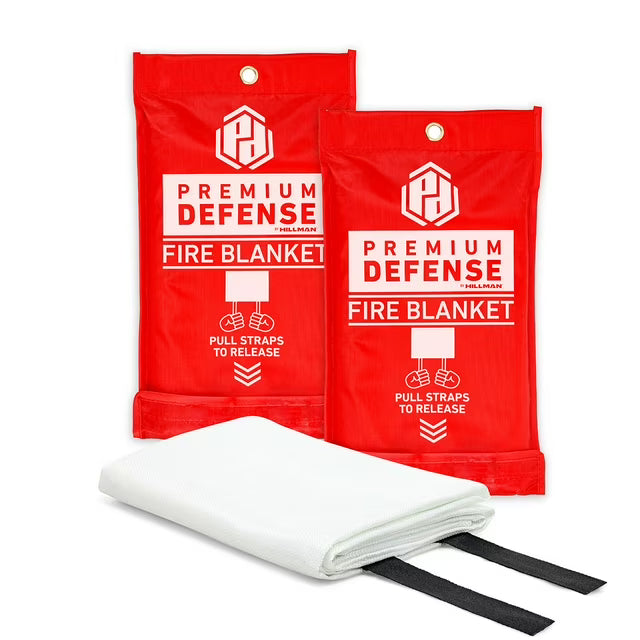 Premium Defense 40  X 40  Emergency Fiberglass Fire Blanket  2 Pack