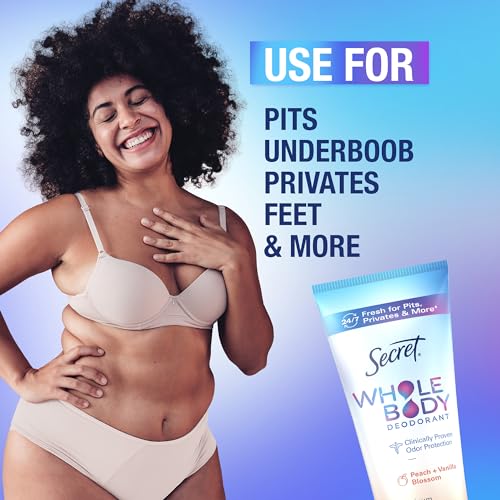 Secret, Whole Body Deodorant, Aluminum Free, Invisible Cream, Unscented, 3 Oz (85 G) - Bellso