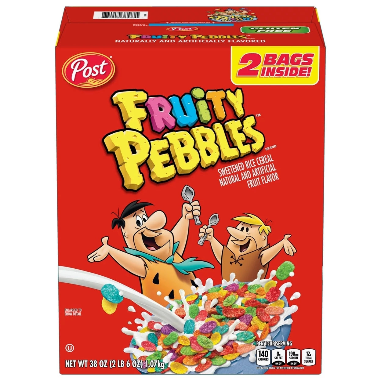 Post Fruity Pebbles Rice Cereal, Sweetened