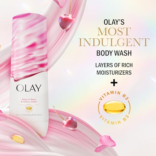Olay Indulgent Moisture Women S Body Wash  Notes of Rose and Cherry  for All Skin Types  20 Fl Oz - Bellso