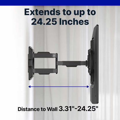 Member's Mark Full Motion Extended TV Wall Mount with Articulating Dual Swivel Arms for 32"-100" TVs