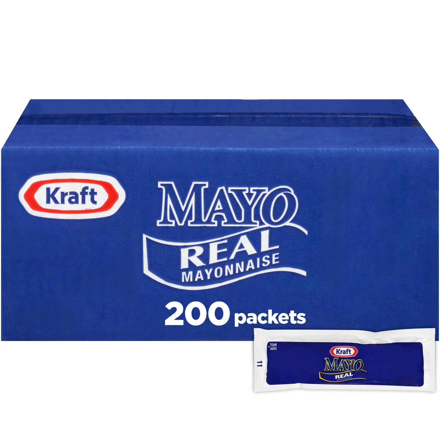 Kraft Mayo Real Mayonnaise, 0.44 Oz Packet, 200/Box (22001118)