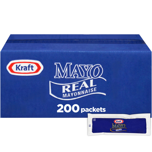Kraft Mayo Real Mayonnaise, 0.44 Oz Packet, 200/Box (22001118)