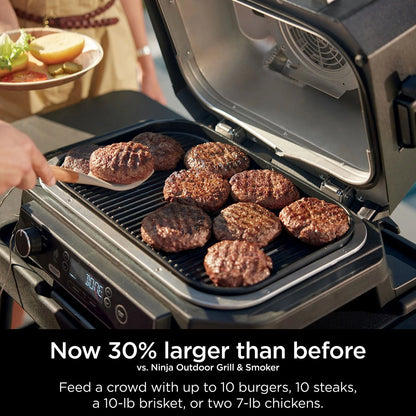 Ninja Woodfire Pro 4-in-1 XL Outdoor Grill & Smoker with Built-in Thermometer - Bellso