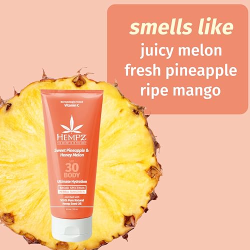 Hempz Sweet Pineapple & Honey Melon Herbal Body Sunscreen - SPF 30 - 6oz - Bellso