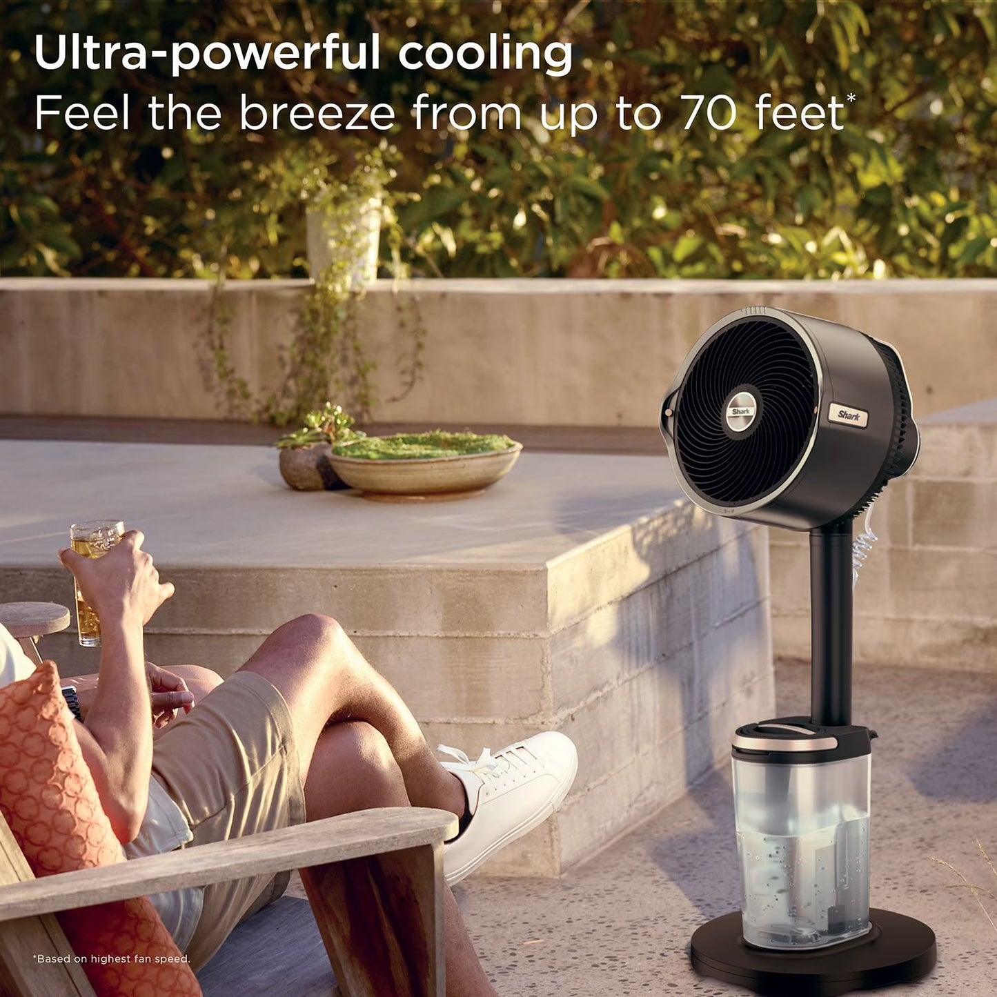 Shark FlexBreeze™ Pro Mist Indoor Outdoor Pedestal & Table Fan With Water Tank