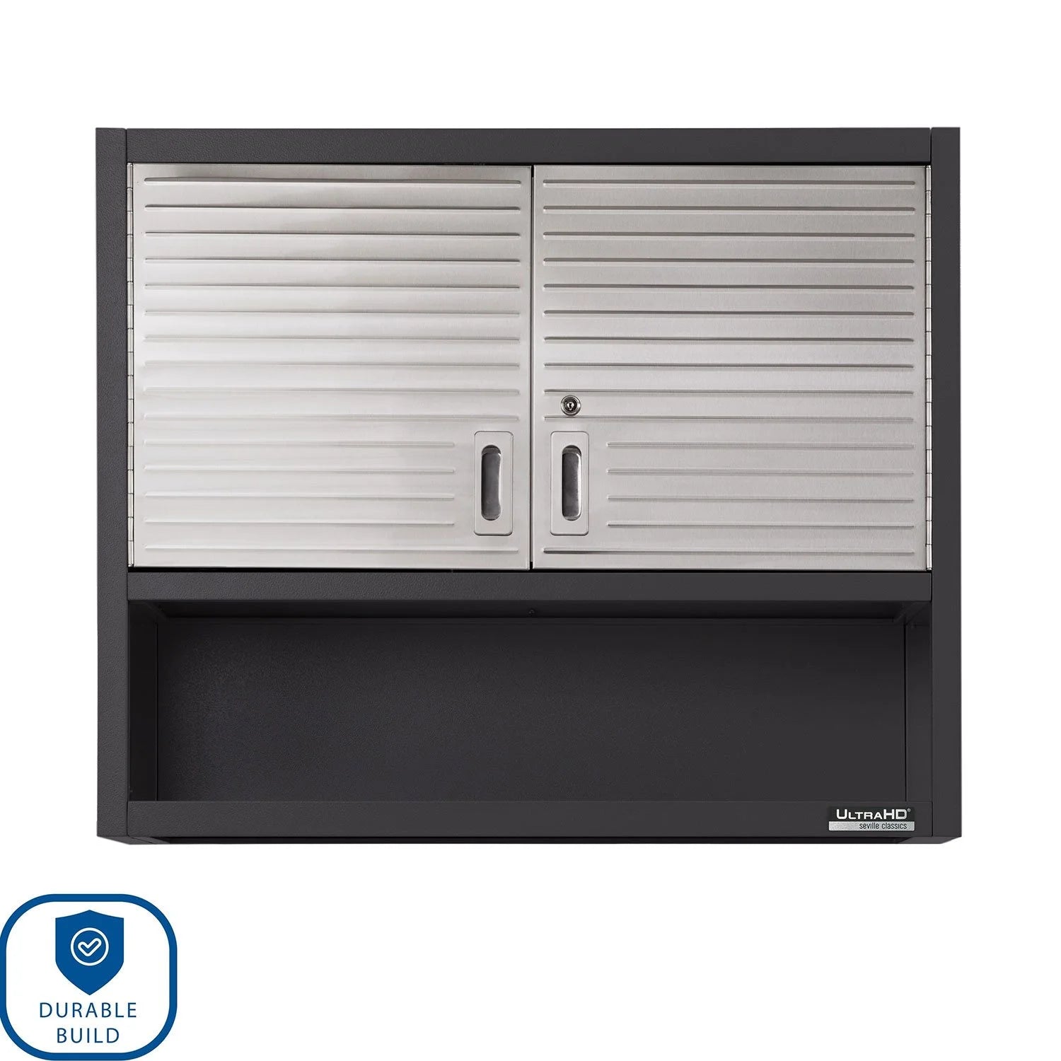 Seville Classics UltraHD Double Wall Cabinet W/ Keys  36  W X 12  D X 30  H  Satin Graphite - Bellso