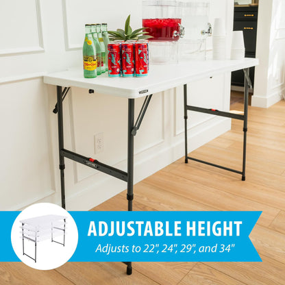 Lifetime 4' Residential Fold-In-Half Adjustable Height Table