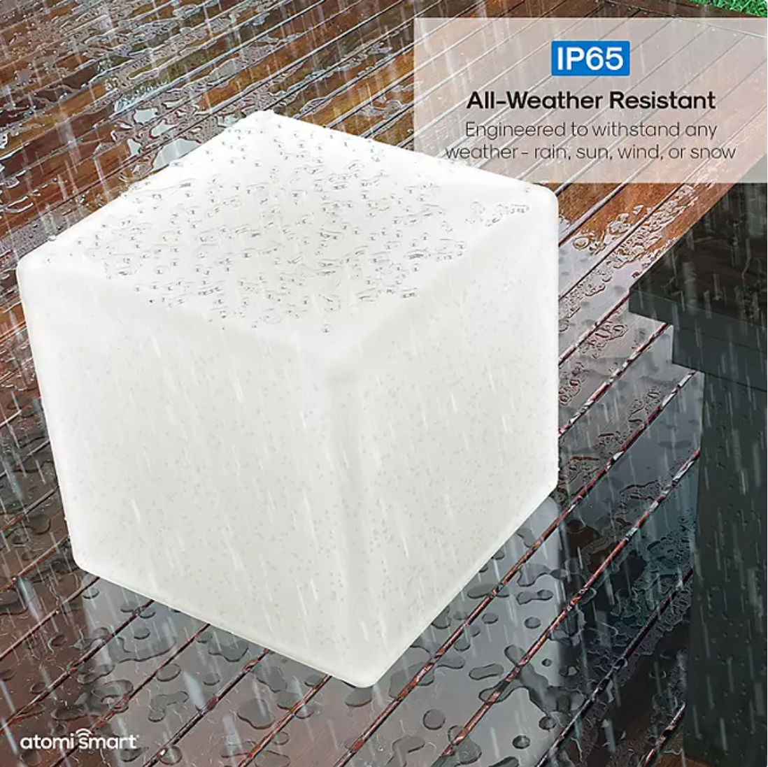 Atomi Smart Portable IP65 Indoor/Outdoor Cube Light Seat (2 Pack) - Bellso