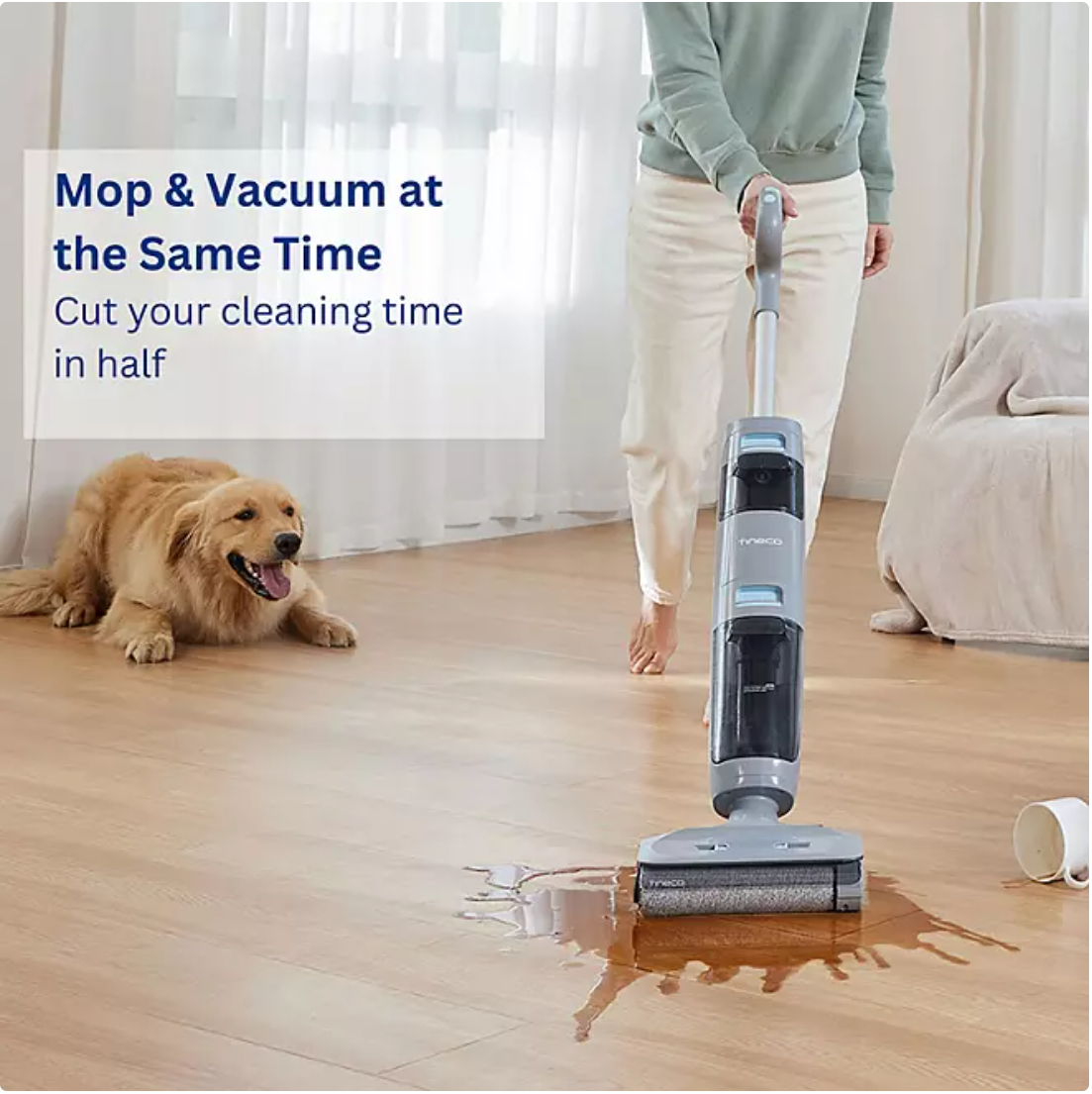 Tineco Go H2O Sense Cordless Wet/Dry Floor Washer with ILoop Sense Technology and Self-Cleaning Mode (GH303) - Grey - Bellso